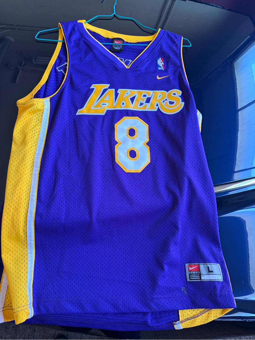 Nike Purple and Gold Los Angeles Lakers #8 Basketball Jersey